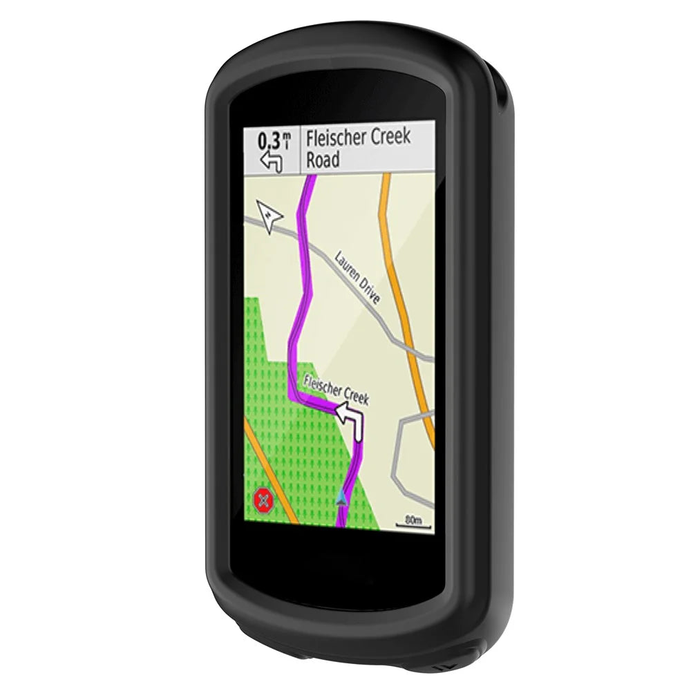 Anti-aging Soft Silicone Case Protector for Garmin Edge 1030/Edge 1030 Plus - Black - 1