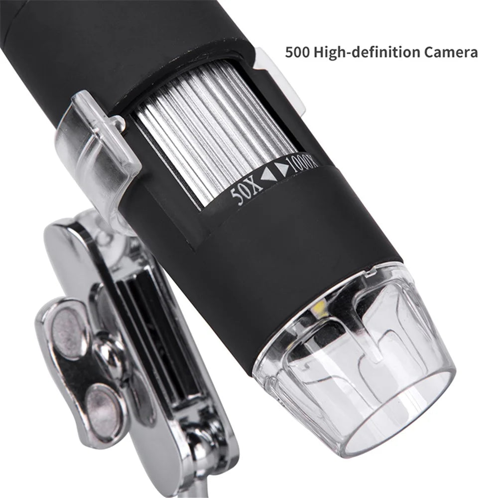 Digital Microscope 3-in-1 USB Endoscope 50X-1000X Magnification 8-LED Mini Camera for Mac Window Android - 7
