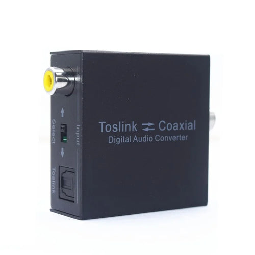 Optical SPDIF Toslink to Coaxial and Coaxial to Optical SPDIF Toslink Bi-directional Swtich Digital Audio Converter Splitter Adapter - 1