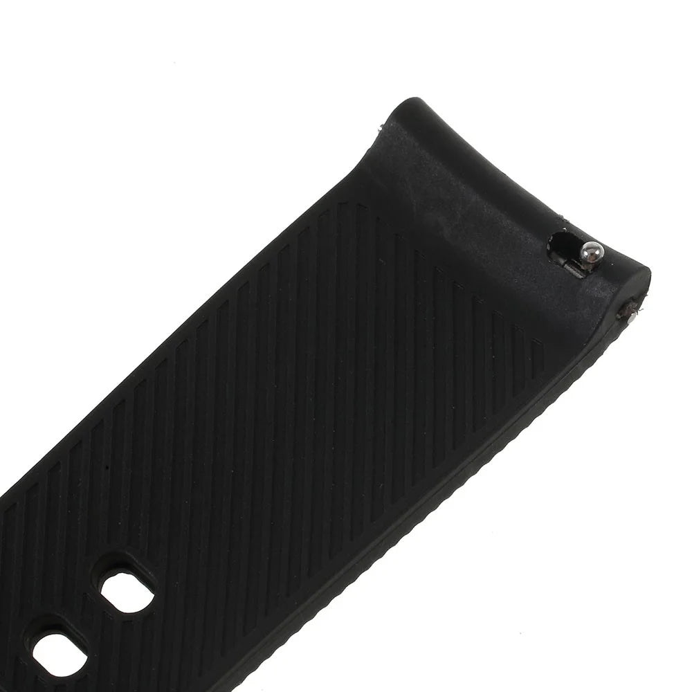 20mm Soft TPU Watch Band Strap for Samsung Gear S2 Classic / Garmin Vivoactive 3 / Amazfit Youth - Black - 5
