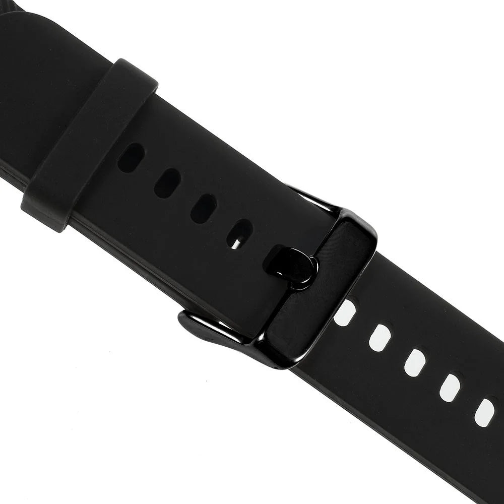 20mm Soft TPU Watch Band Strap for Samsung Gear S2 Classic / Garmin Vivoactive 3 / Amazfit Youth - Black - 6