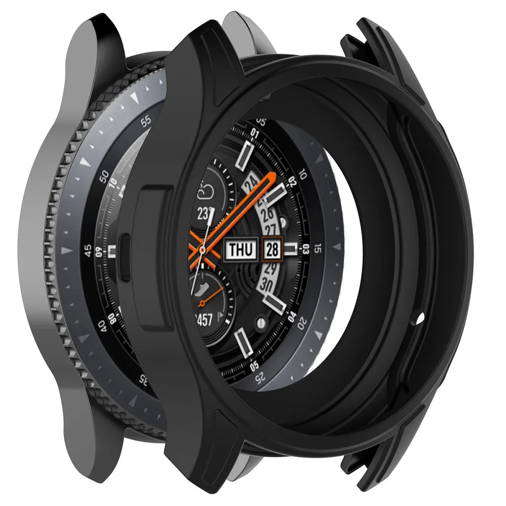 Silicone Smart Watch Protective Case for Samsung Gear S3 Frontier / Galaxy Watch 46mm - Black - 2