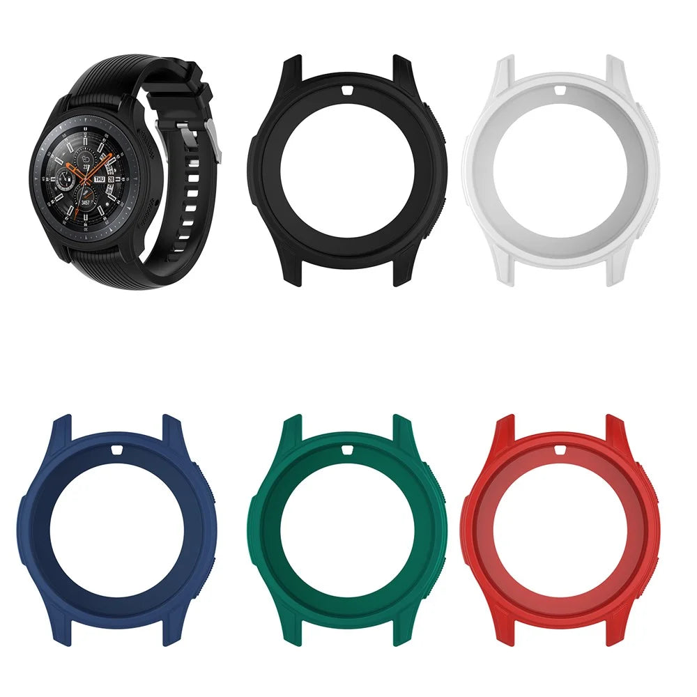 Silicone Smart Watch Protective Case for Samsung Gear S3 Frontier / Galaxy Watch 46mm - Black - 6