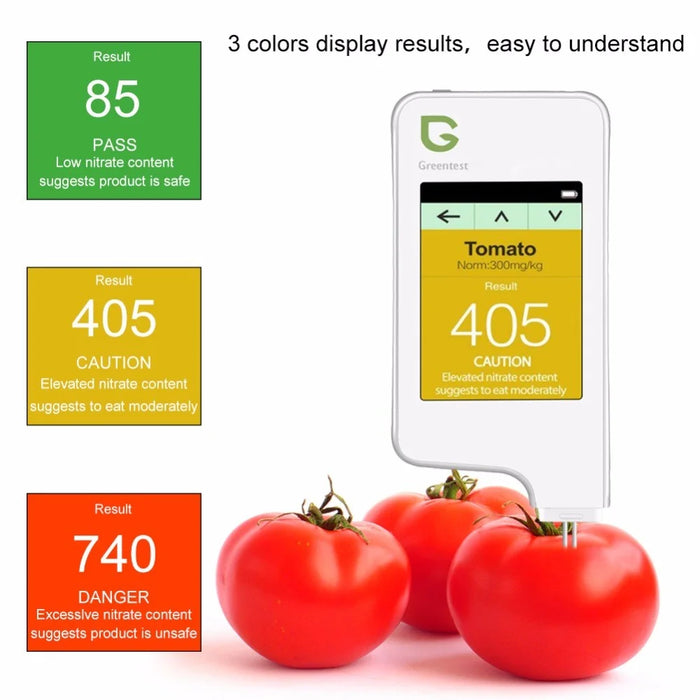 GREENTEST 2 Digital Food Nitrate Tester Fruit Vegetable Meat Nitrate Detection Safety - EU Plug - 5