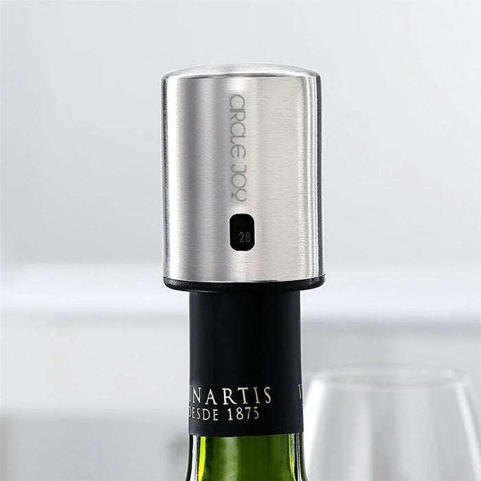 XIAOMI Youpin Circle Joy CJ-JS01 Stainless Steel Vacuum Memory Red Wine Stopper - 2