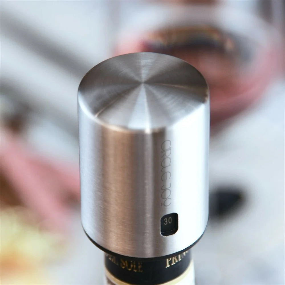 XIAOMI Youpin Circle Joy CJ-JS01 Stainless Steel Vacuum Memory Red Wine Stopper - 5