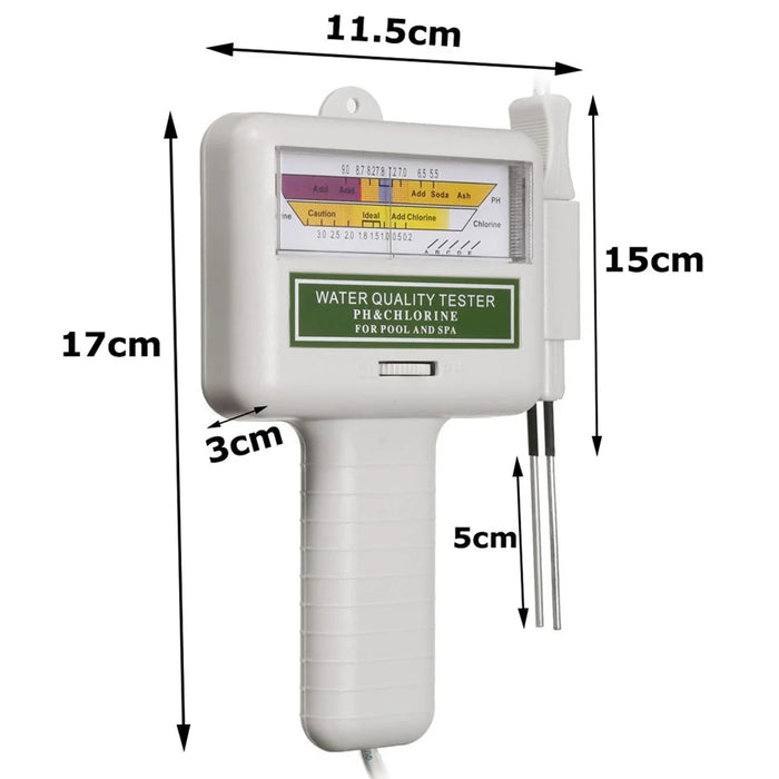 PC101 PH Meter Water Quality PH CL2 Chlorine Tester Level Meter for Swimming Pool - 2
