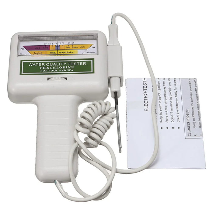 PC101 PH Meter Water Quality PH CL2 Chlorine Tester Level Meter for Swimming Pool - 3