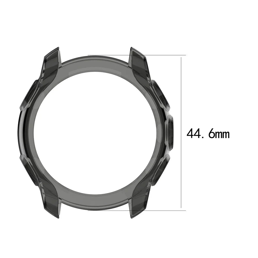 Soft TPU Sleeve Cover Protective Hollow Case for Garmin Forerunner 245/Forerunner 245M - Transparent Black - 5