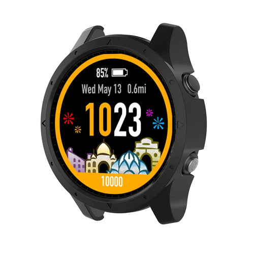 PC Watch Case Bracelet Protective Watch Cover for Garmin Forerunner 935/Forerunner 945 - Black - 1