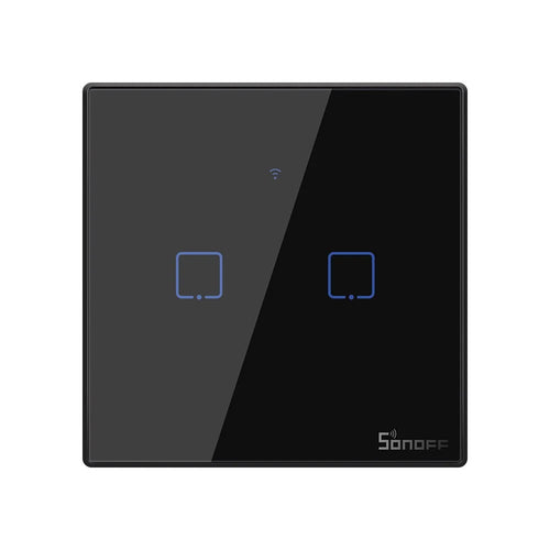 SONOFF T3EU2C-TX 86 WiFi Smart Switch APP RF433 Remote Control for Alexa Google Home EU Plug - 2 Gang - 1