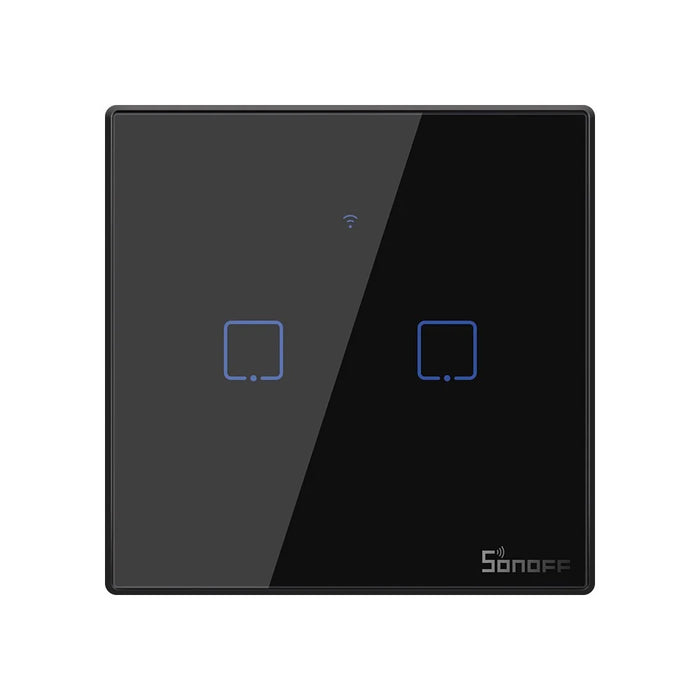 SONOFF T3EU2C-TX 86 WiFi Smart Switch APP RF433 Remote Control for Alexa Google Home EU Plug - 2 Gang - 1