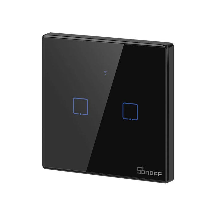 SONOFF T3EU2C-TX 86 WiFi Smart Switch APP RF433 Remote Control for Alexa Google Home EU Plug - 2 Gang - 3