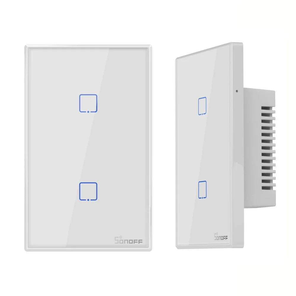 SONOFF T0US2C-TX 120 WiFi Smart Switch APP Remote Control for Alexa Google Home US Plug - 2 Gang - 1