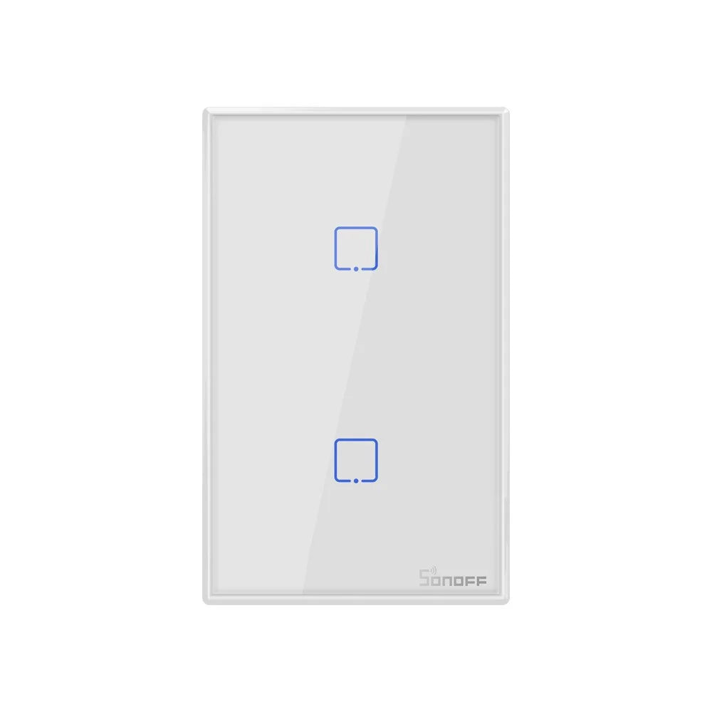 SONOFF T0US2C-TX 120 WiFi Smart Switch APP Remote Control for Alexa Google Home US Plug - 2 Gang - 2