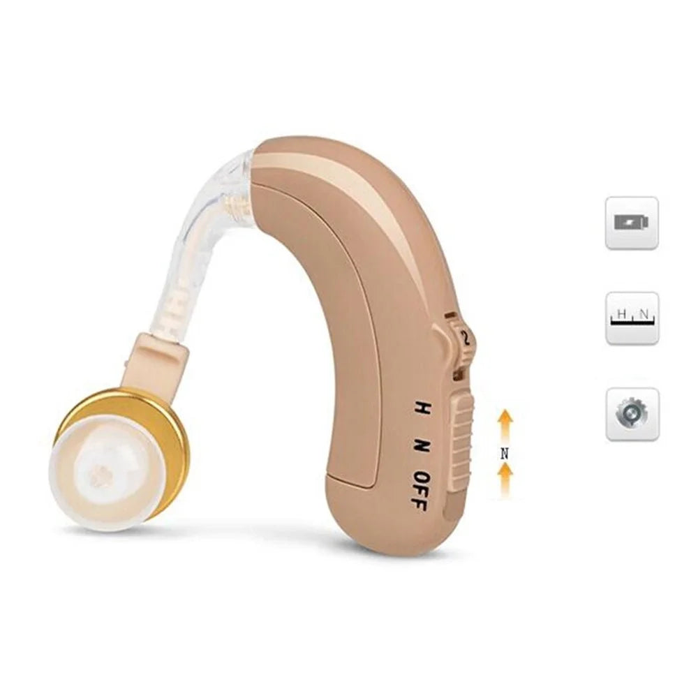 AXON C-109 Mini Rechargeable BTE Hearing Aid Voice Amplifier Volume Control - EU Plug - 5
