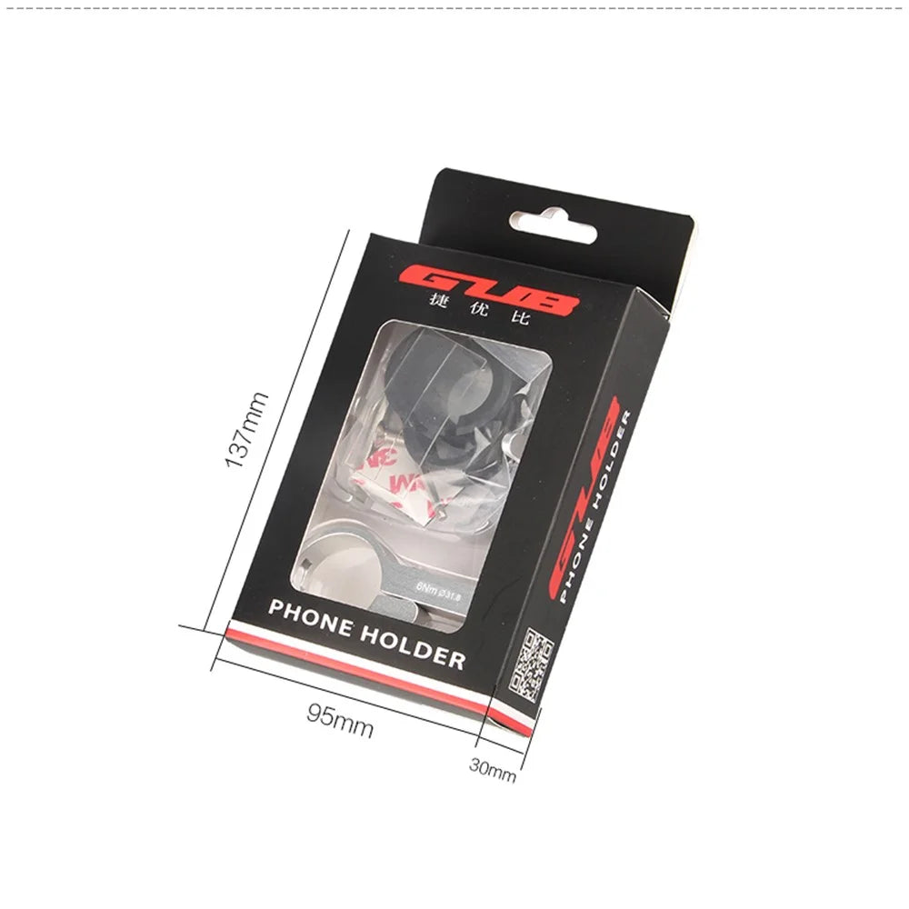 GUB PRO2 55~100mm Universal Motorbike Handlebar Holder Mount Aluminum Alloy Mobile Phone Holder - Black - 3