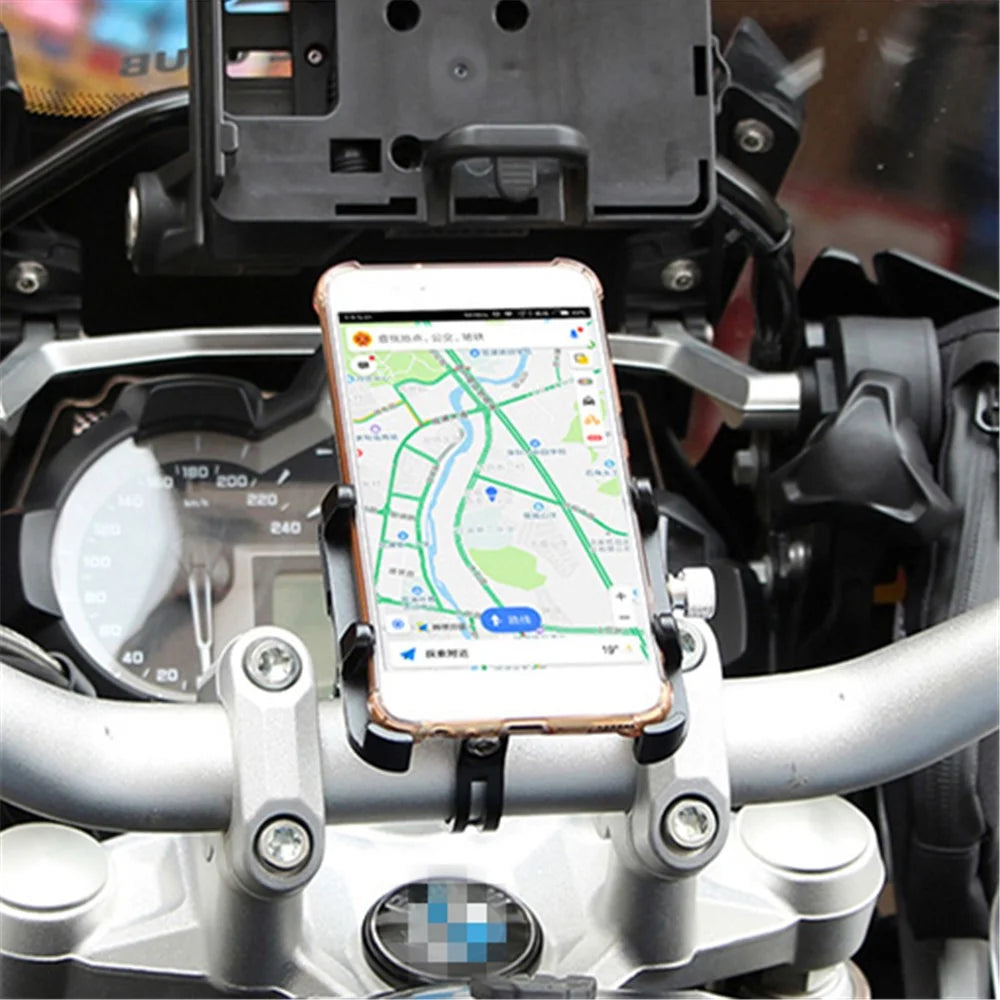 GUB PLUS 6 Cell Phone Holder Aluminum Alloy Bicycle Mount Handlebar Holder Mount, Clamp Size: 55-100mm – Black - 2