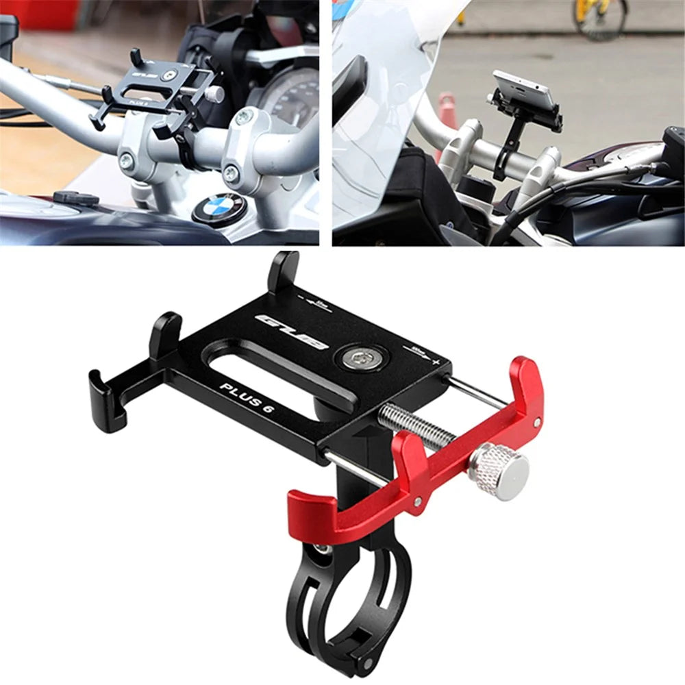 GUB PLUS 6 Cell Phone Holder Aluminum Alloy Bicycle Mount Handlebar Holder Mount, Clamp Size: 55-100mm – Black - 4
