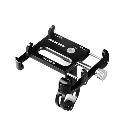 GUB PLUS 9 Smart Phone Holder Aluminum Alloy Bicycle Handlebar Holder Mount, Clamp Size: 55-100mm - Black - 1