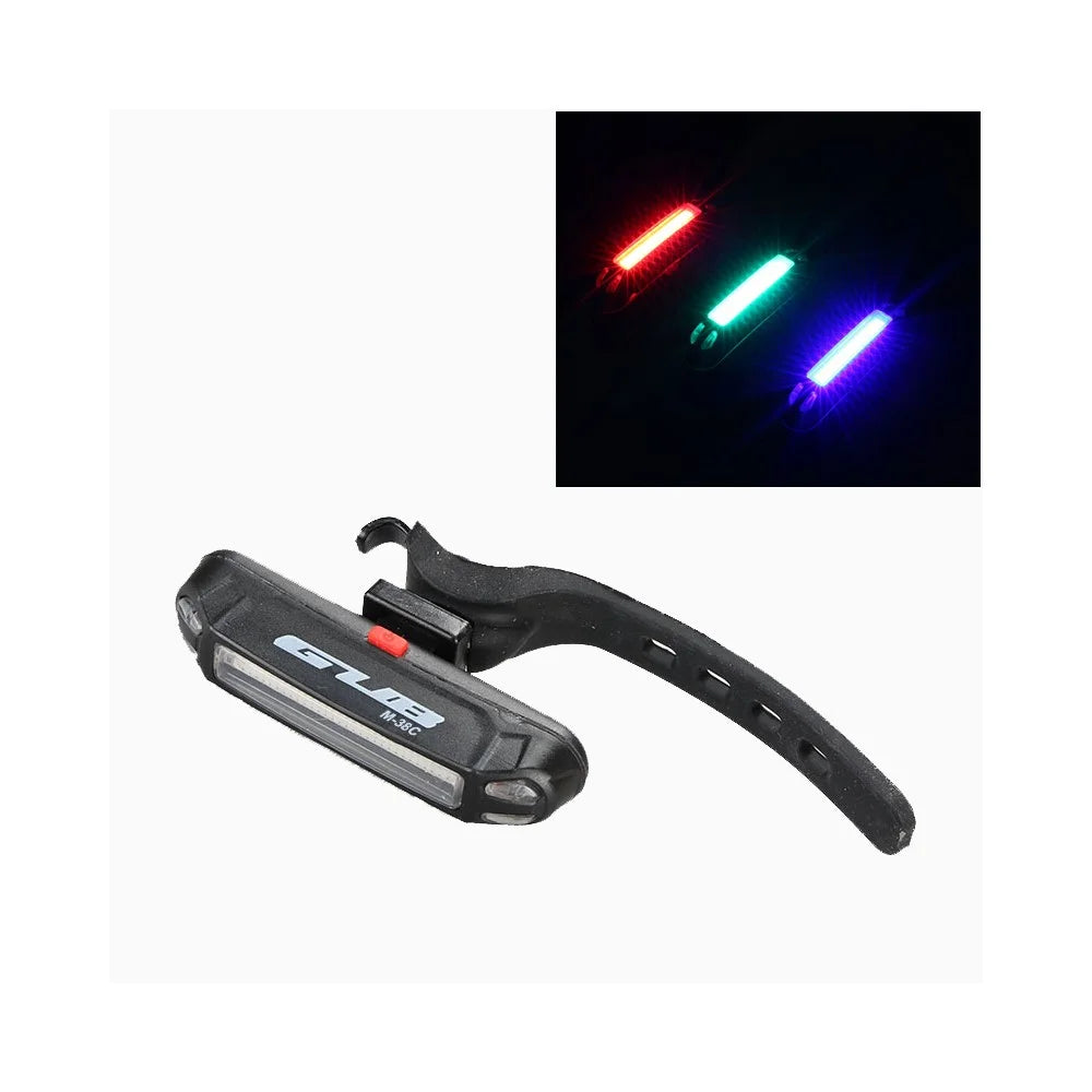 GUB M-38C Bicycle Bike LED Tail Light 3 Colors Warning Lamp USB Rechargeable Rear Light - 1