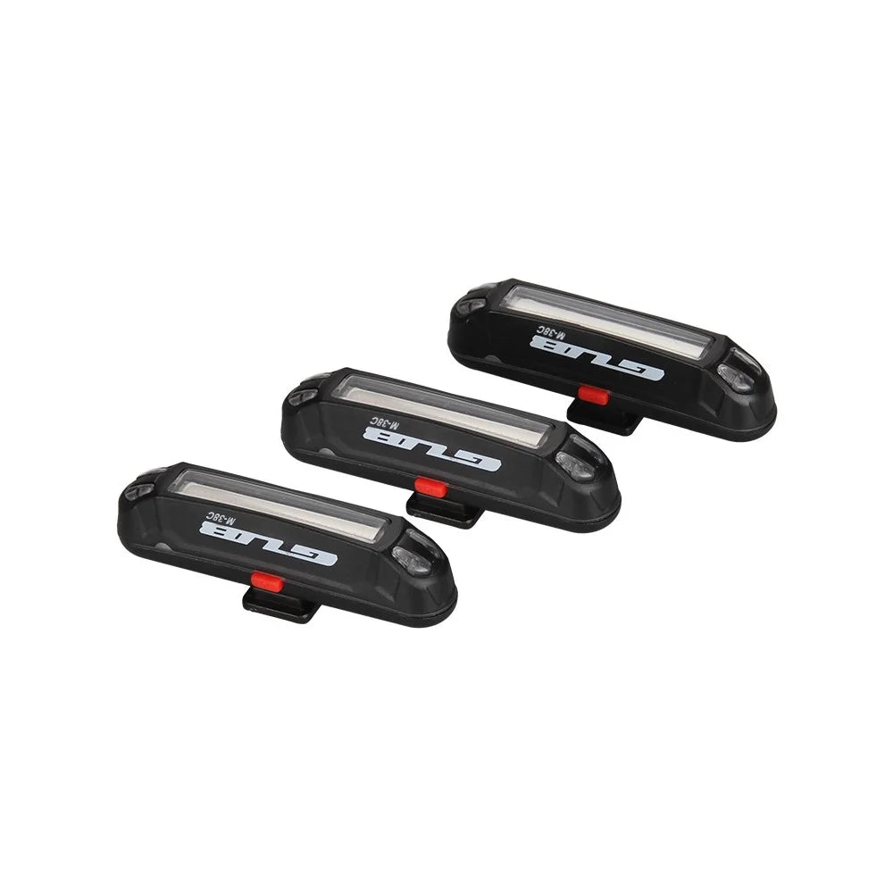 GUB M-38C Bicycle Bike LED Tail Light 3 Colors Warning Lamp USB Rechargeable Rear Light - 3
