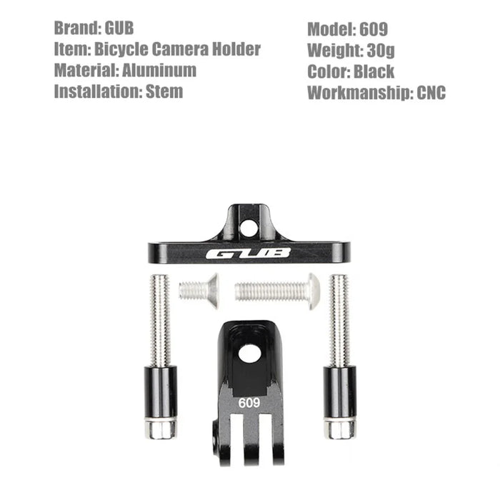GUB 609 For GoPro Camera Holder Bracket Aluminum Alloy Bike Handlebar Stem Mount Adapter - 3