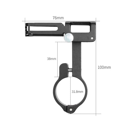 GUB P10 Aluminum Alloy Bicycle Handlebar Bracket Holder Mobile Phone GPS Stand Silicone Motorcycle Cycling Mount - Black - 2