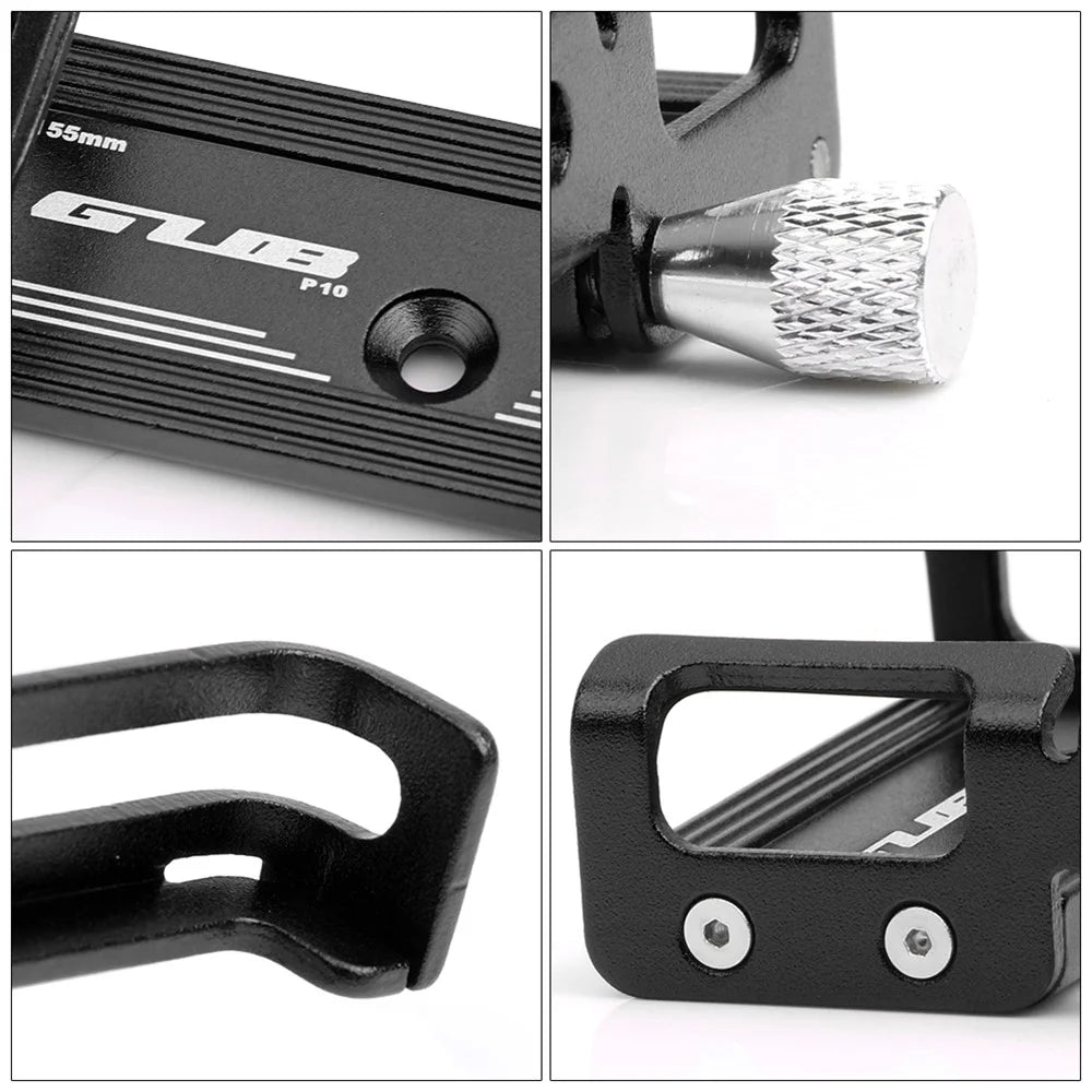GUB P10 Aluminum Alloy Bicycle Handlebar Bracket Holder Mobile Phone GPS Stand Silicone Motorcycle Cycling Mount - Black - 7