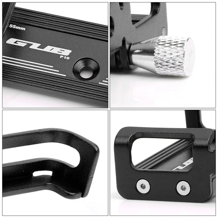 GUB P10 Aluminum Alloy Bicycle Handlebar Bracket Holder Mobile Phone GPS Stand Silicone Motorcycle Cycling Mount - Black - 7