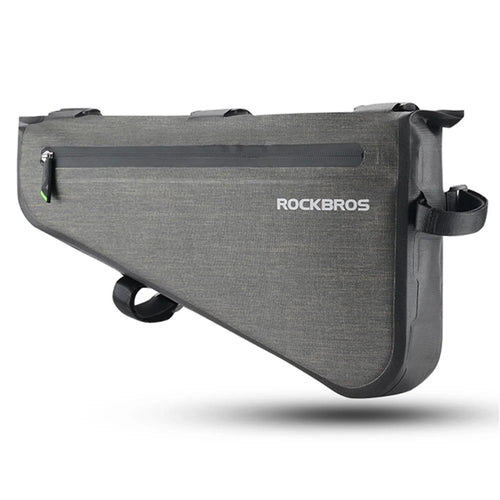 ROCKBROS 5L Waterproof Bike Bag Triangle Cycling Tube Pouch Quick Release Frame Bag - 1