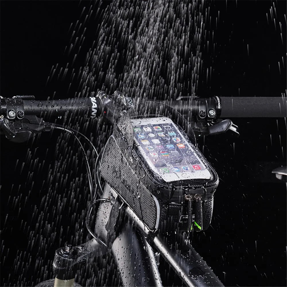 ROCKBROS MTB Road Bike Phone Case Waterproof Touch Screen Cycling Top Frame Bag for 6.0 inch Smartphone - 2