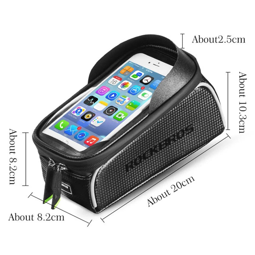 ROCKBROS MTB Road Bike Phone Case Waterproof Touch Screen Cycling Top Frame Bag for 6.0 inch Smartphone - 3