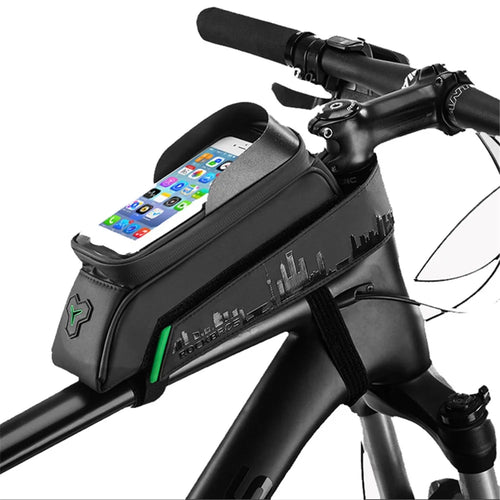 ROCKBROS 029-1BK 1.5L Bike Front Tube Bag Waterproof Touch Screen Phone Pouch with Headphone Hole for 6.0-inch Smart Phone - 1