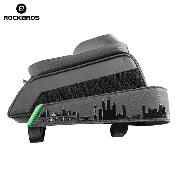 ROCKBROS 029-1BK 1.5L Bike Front Tube Bag Waterproof Touch Screen Phone Pouch with Headphone Hole for 6.0-inch Smart Phone - 5