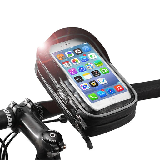 ROCKBROS 6 Inch Rainproof TPU Touch Screen Cell Phone Holder Bicycle Handlebar Bags - 1