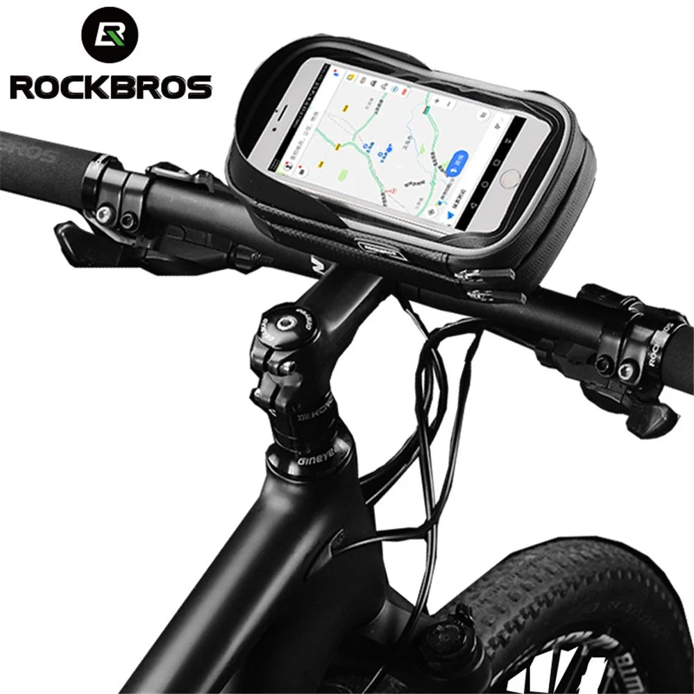 ROCKBROS 6 Inch Rainproof TPU Touch Screen Cell Phone Holder Bicycle Handlebar Bags - 3