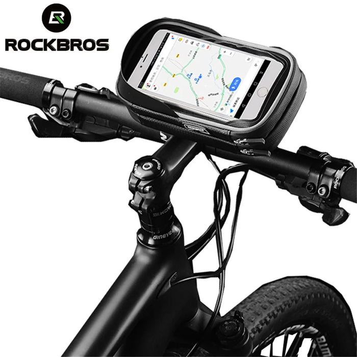 ROCKBROS 6 Inch Rainproof TPU Touch Screen Cell Phone Holder Bicycle Handlebar Bags - 3