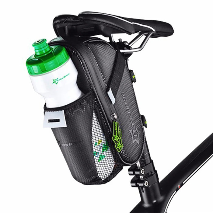 ROCKBROS C7-BK Rainproof Bike Bicycle Rear Bag with Water Bottle Pocket Bicycle Tail Seat Saddle Bag Reflective Pouch - 5