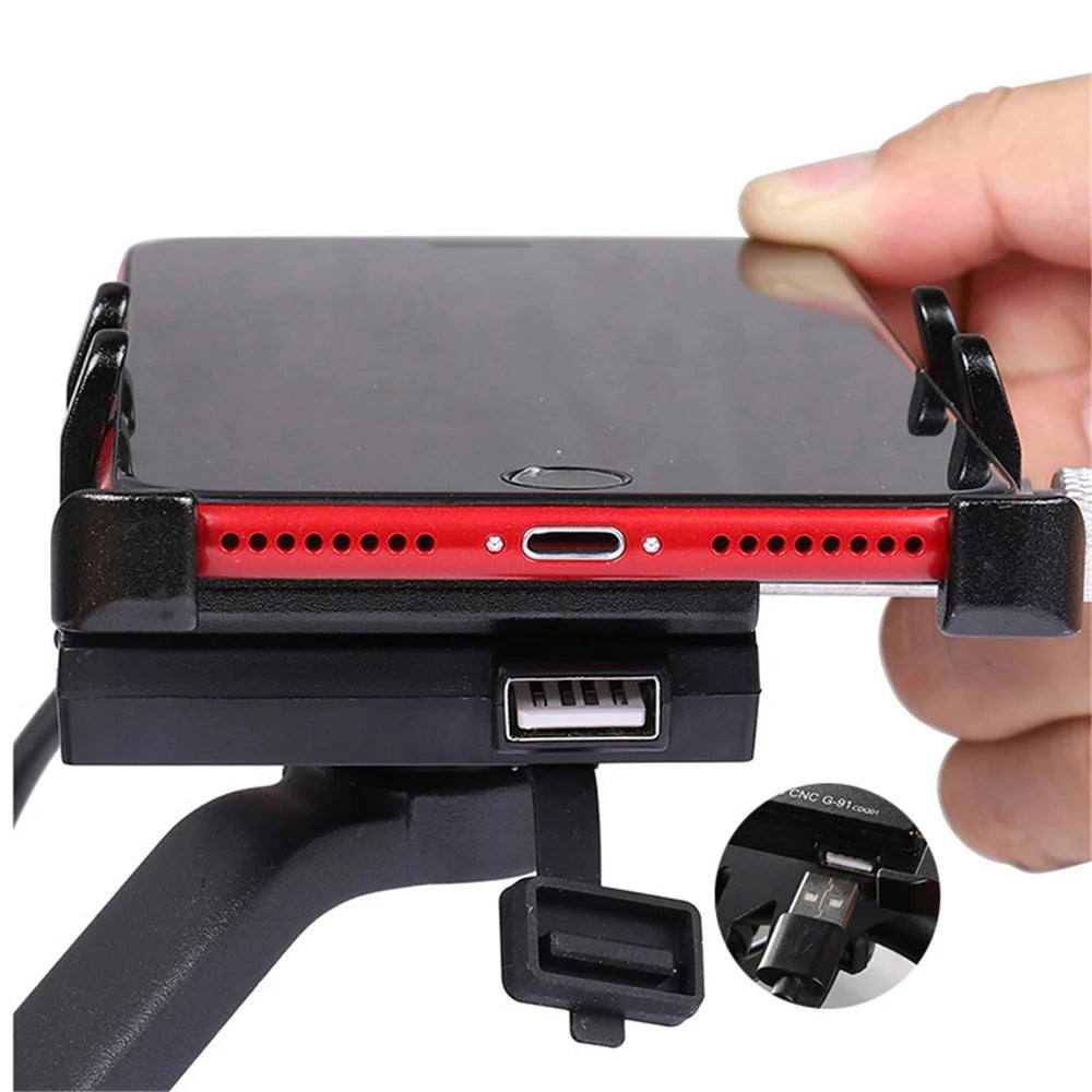 GUB G-91 Road Bike Phone Mount Stable Holder Bicycle Electric Motorcycle Scooter Phone Fixed Bracket - Black - 3