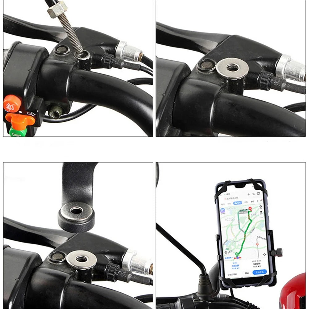 GUB G-91 Road Bike Phone Mount Stable Holder Bicycle Electric Motorcycle Scooter Phone Fixed Bracket - Black - 5