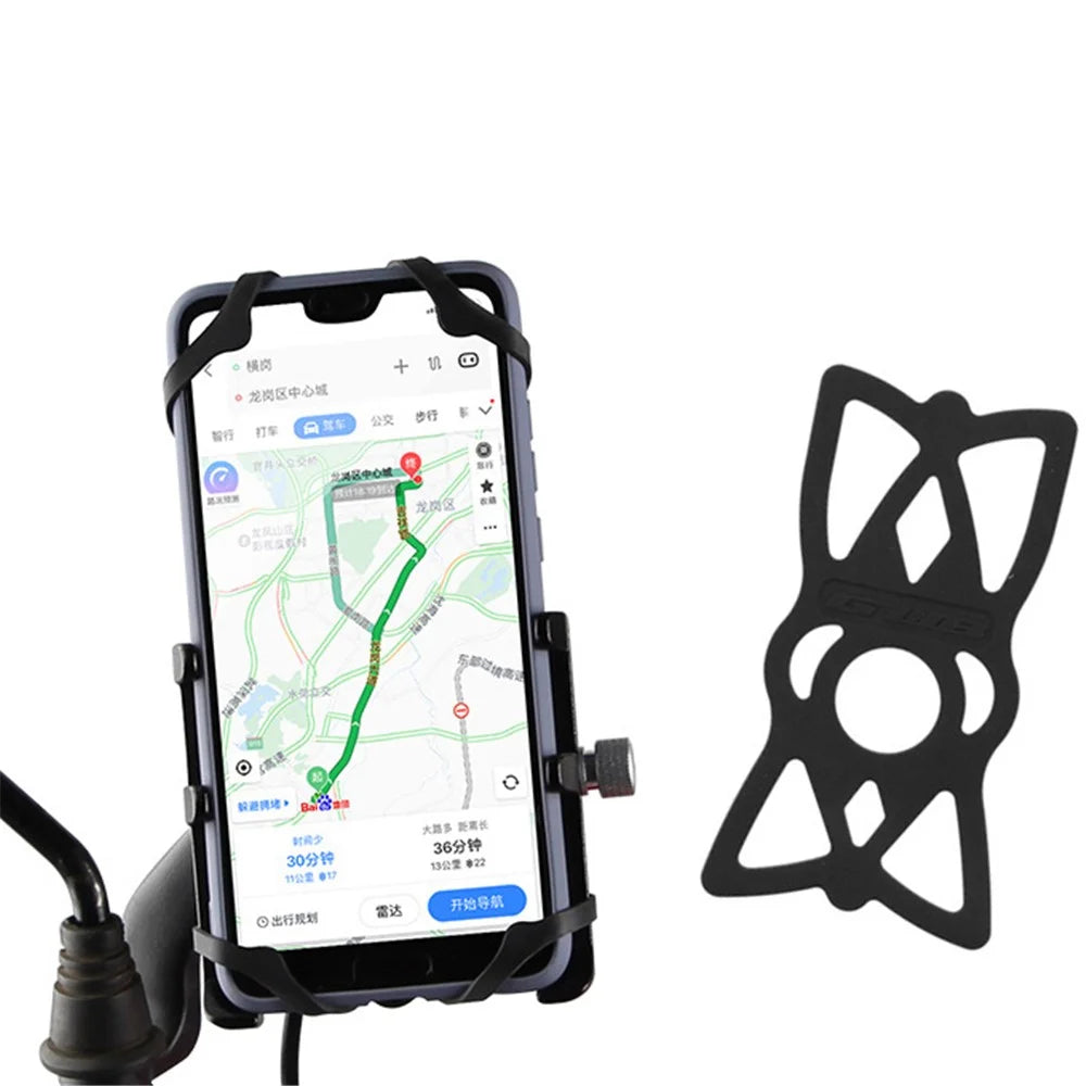 GUB G-91 Road Bike Phone Mount Stable Holder Bicycle Electric Motorcycle Scooter Phone Fixed Bracket - Black - 6
