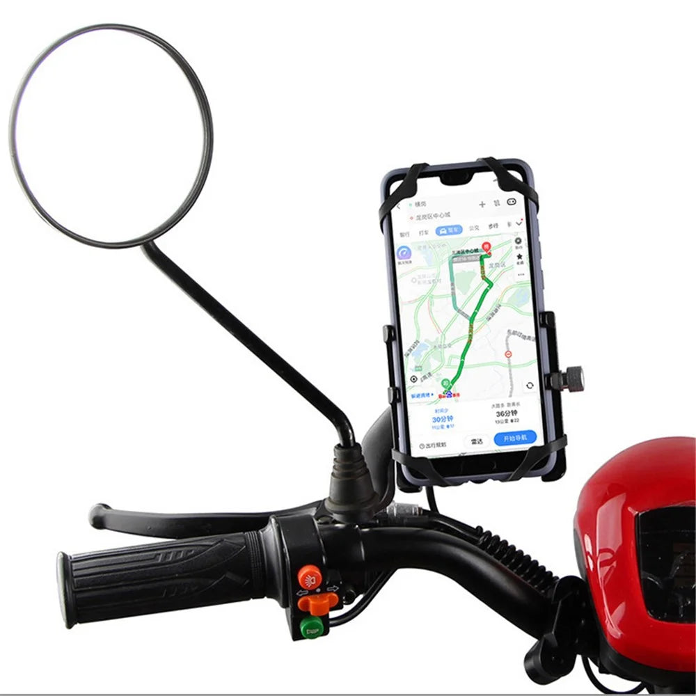 GUB G-91 Road Bike Phone Mount Stable Holder Bicycle Electric Motorcycle Scooter Phone Fixed Bracket - Black - 7
