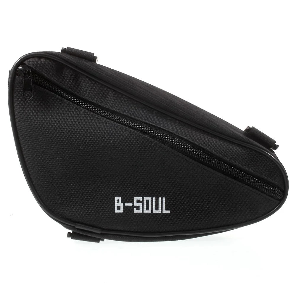 B-SOUL Bicycle Front Frame Triangle Cycling Tube Pouch Bag - Black - 6