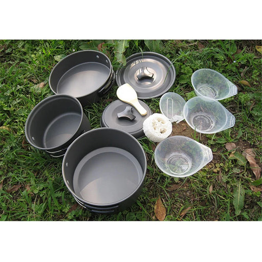HALIN DS-300 Portable Outdoor Camping Picnic Cookware Set for 2-3 People - 2