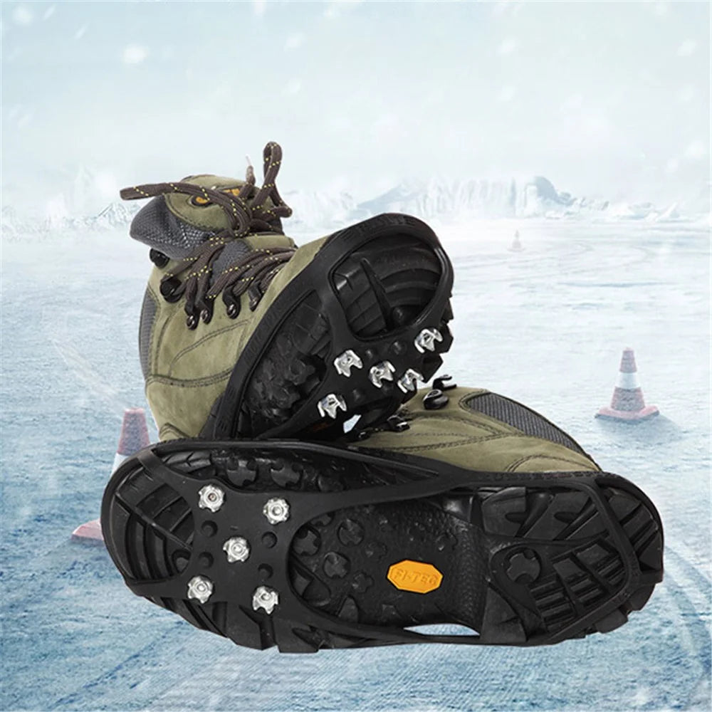 Magic Spike Elastic Rubber Round Five Toothed Crampons Ice Cleats for Outdoor Sports, Walking, Hiking Shoes and Boots - 1
