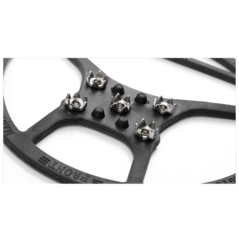 Magic Spike Elastic Rubber Round Five Toothed Crampons Ice Cleats for Outdoor Sports, Walking, Hiking Shoes and Boots - 4