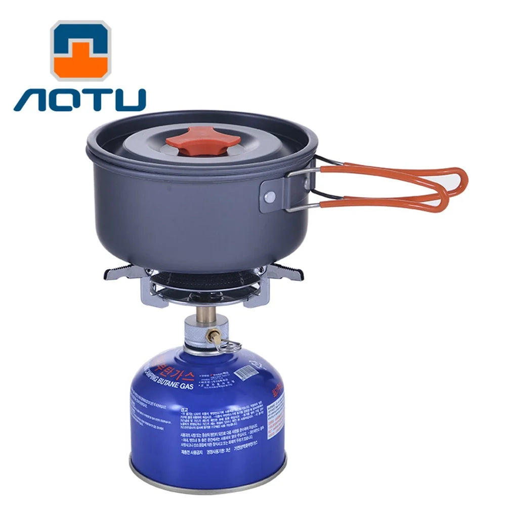 AOTU WH200 7PCS/Pack Outdoor Camping Picnic Cooking Set with Pots and Bowl - 2