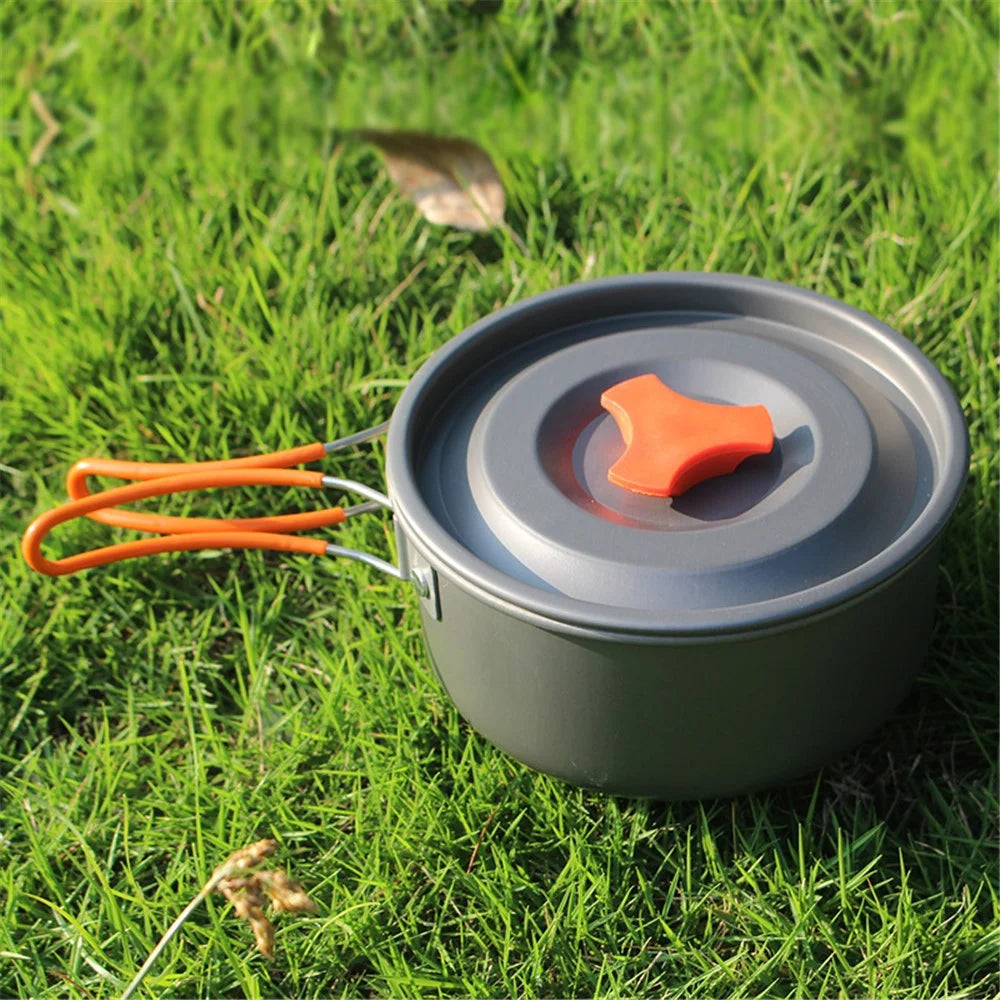 AOTU WH200 7PCS/Pack Outdoor Camping Picnic Cooking Set with Pots and Bowl - 4