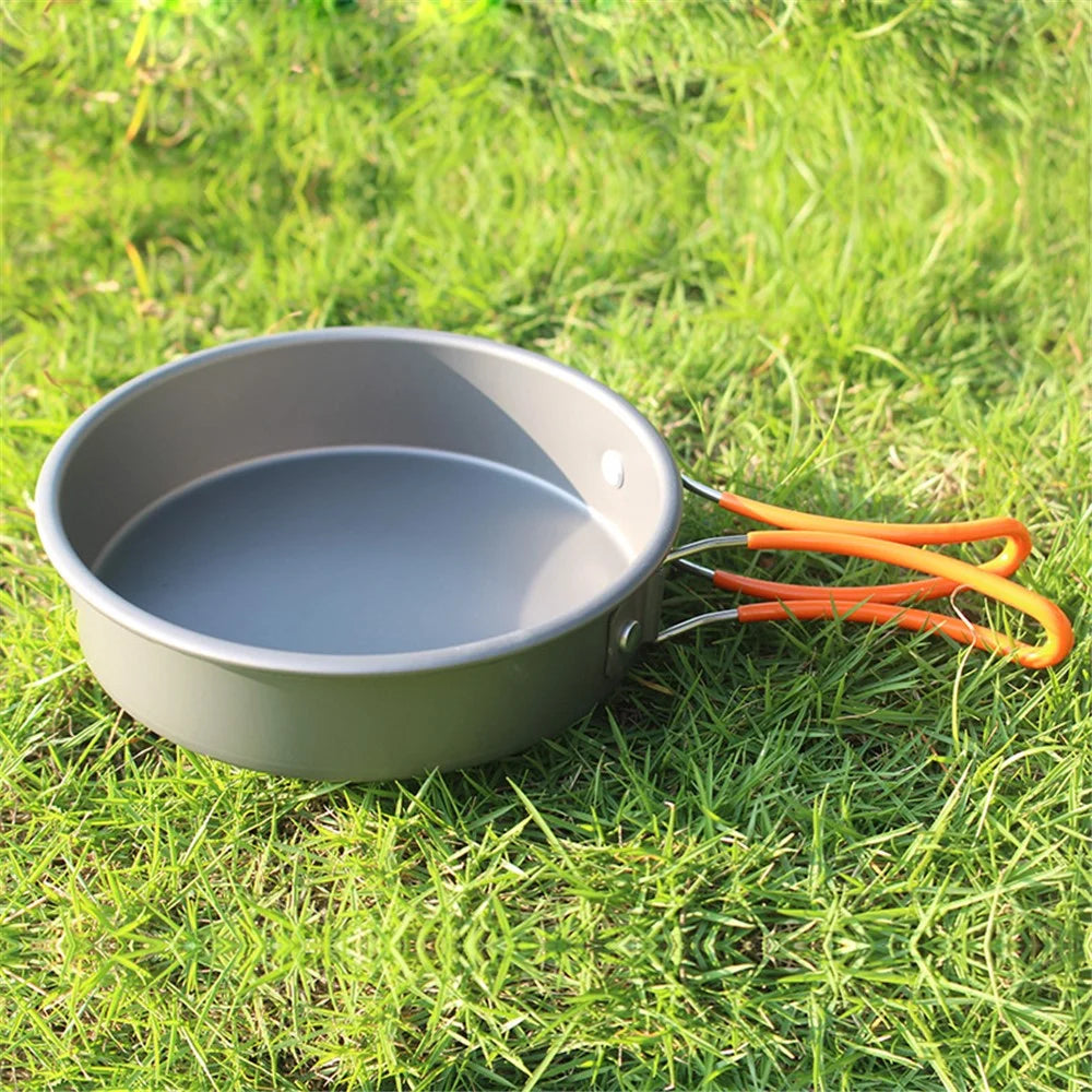 AOTU WH200 7PCS/Pack Outdoor Camping Picnic Cooking Set with Pots and Bowl - 5